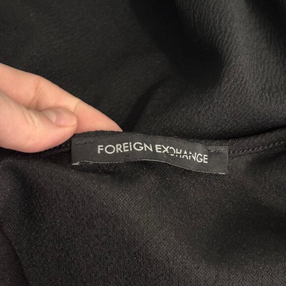 Foreign Exchange Dress Large Mini Crochet Lace Witchy Skater Boho Cowgirl Gothic - Picture 9 of 11